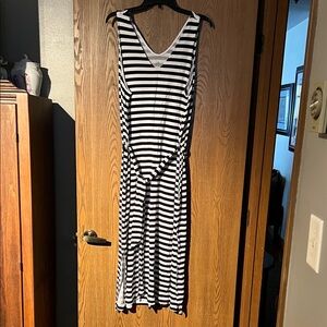 Black and White Striped Dress